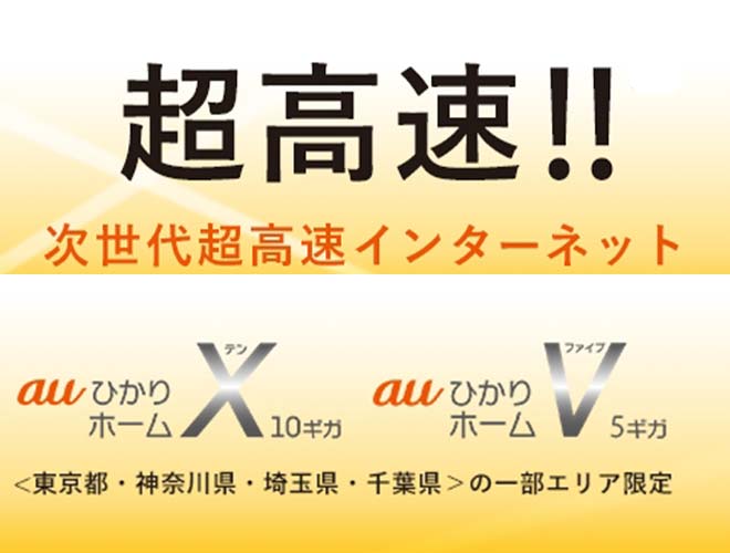 auひかり5Gプラン、10Gプラン