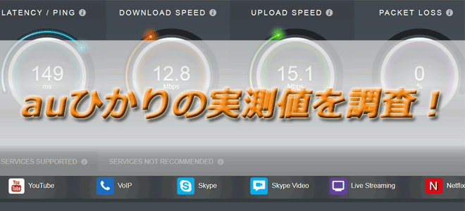 auひかりの速度について