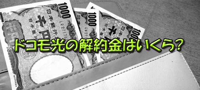 ドコモ光の解約金について