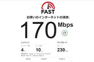 速度測定サイト FAST.com