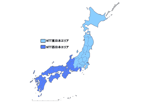 フレッツ光の提供エリア