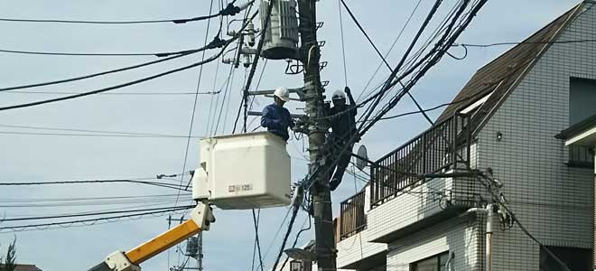 auひかりの工事の方法