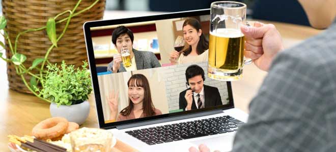Wi-Fiでオンライン飲み会